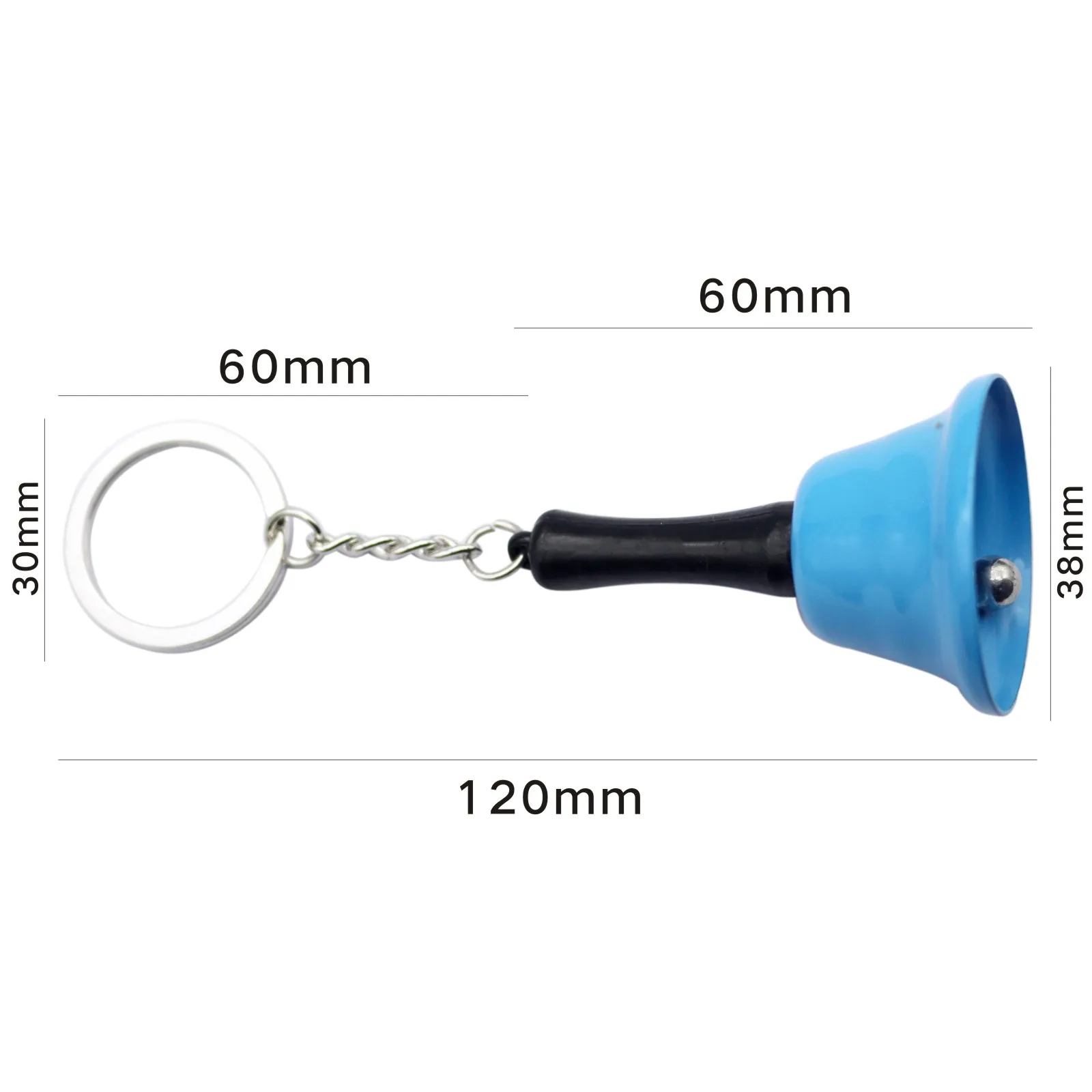 Wholesale 38mm Metal Christmas handbells Santa Claus Jingle Bells Dinner Party Supplies Party to celebrate bell ringers Tools