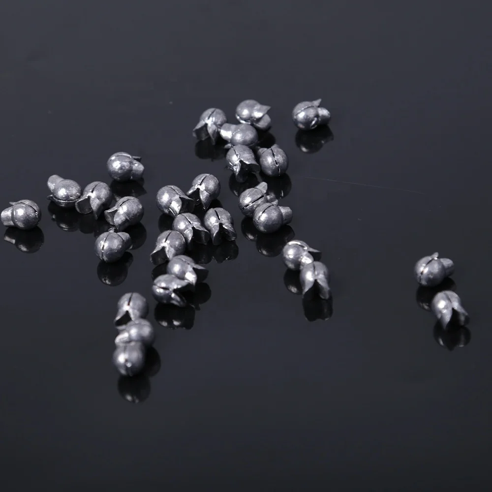 OEM 100pcs/120pcs 0.5g-5g Fishing Weights Sinkers Kit Removable Split Shot Sinker Round Split Shot Fishing Weights Shot Sinker
