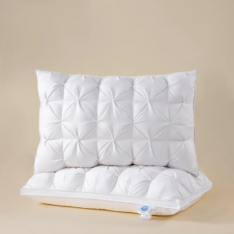 Que new Arrival Custom Goose/Duck Down Feather Twisted Flower Pillow Cushion Neck Pillow Hotel Home Bedroom For Sleeping Bed