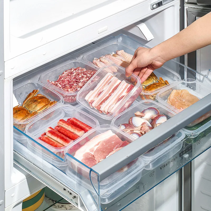2024 New Refrigerator Preservation Box Frozen Meat Box Frozen Storage Special Food Grade Kitchen Storage Boxes With Lid