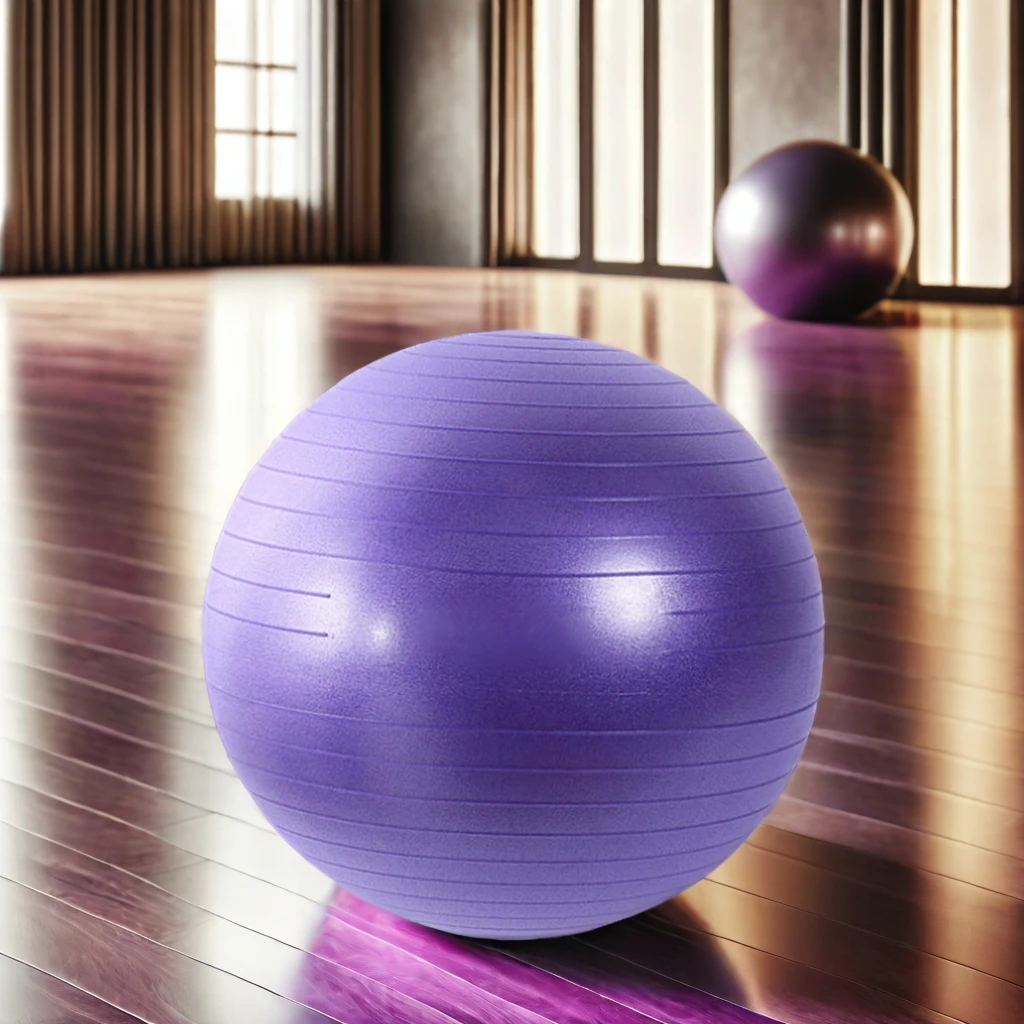 55cm Anti-Slip PVC Pilates Yoga Ball with Straw Improves Balance Exercise Product Type
