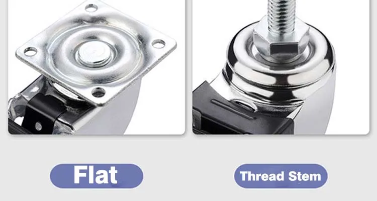 75mm PU Furniture Display Rack Cabinet Transparent Caster