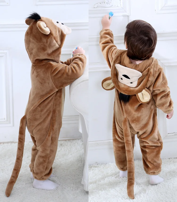 Wholesale New Born Baby Clothes One piece Outfit Rompers Fox Tiger Monkey Costume for Children