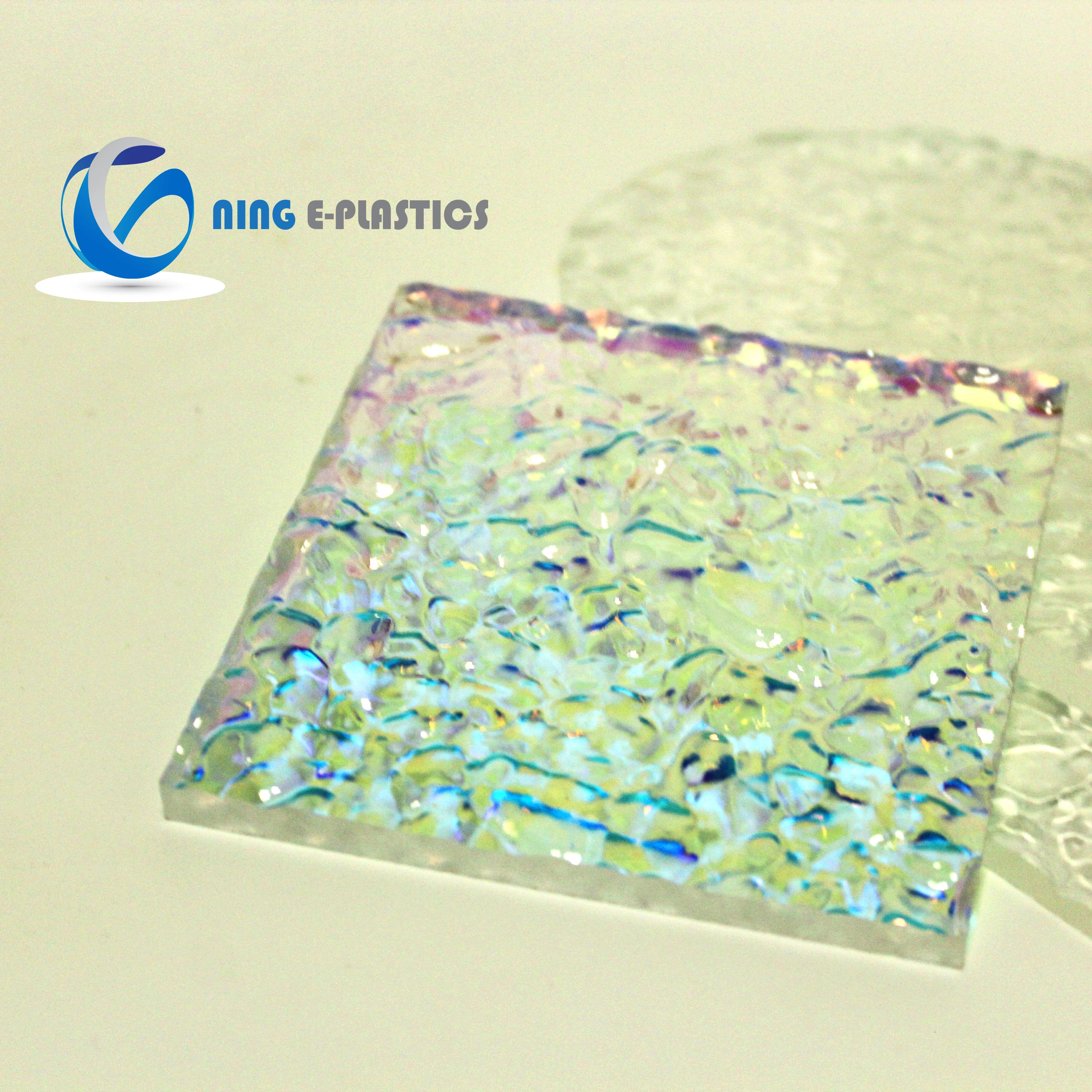 Ning E-Plastics sheet colorful stone patterns acrylic sheet