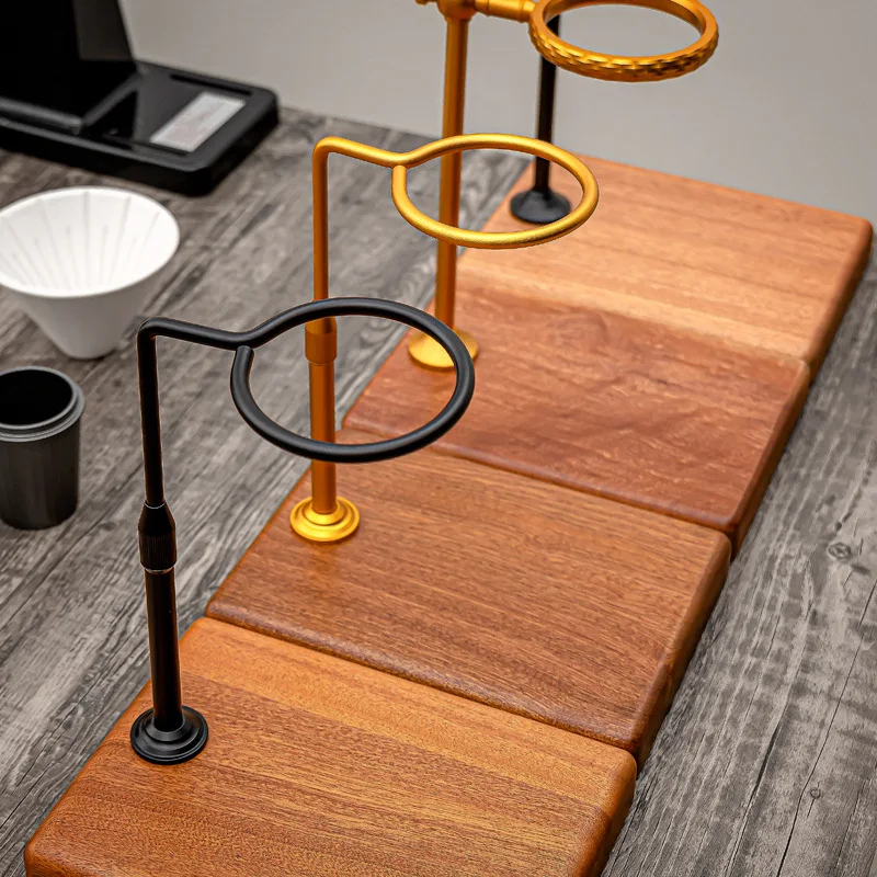 High Quality Solid Wood Coffee Drip Station Solid Wood Stand with Copper Dripper for Pour over Brewing