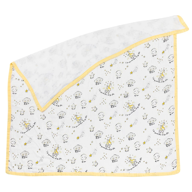 High Quality Super Soft Organic Cotton Bamboo Muslin  4 Layer, 6 Layer,  8 layer Newborn Baby Thick Wrap Blanket