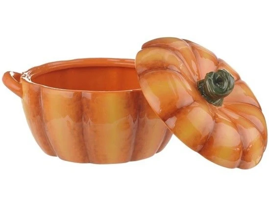 Thankful pumpkin shaped kitchen ceramic decorate Tureen