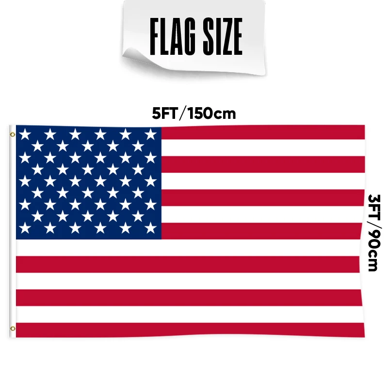 Custom Printed Single-sided 3x5ft the United States Pantone Flag, Customizable for All National Banners and Display Flags.