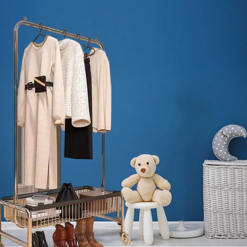 Multi-layer Clothes Shoes Rack Floor Simple Double-Pole Indoor Bedroom Clothes Rack