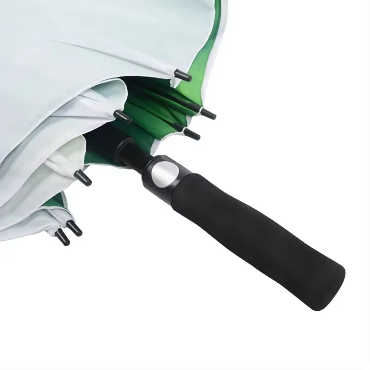 Wholesale Factory Price Strong And Sturdy Windproof Automatic Straight Umbrella Silver