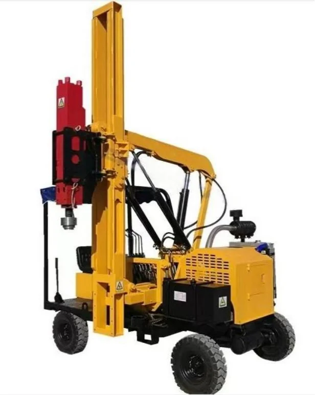 Highway Road Diesel Hammer Guardrail Fence Pile Driver Machine Post Vibro Hammer Pile Driver