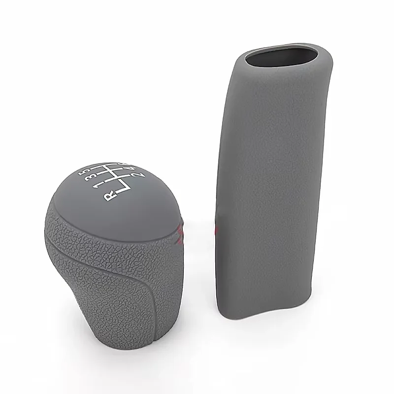 New style waterproof Skin pattern Silicone car steering wheel cover gear shift knob cover for Volkswagen 5 gears handbrake cover
