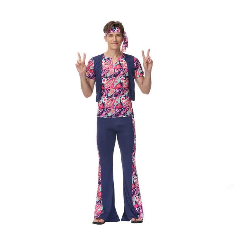 Halloween Arab Couples Retro 70s Pizzy Disco Costume Cosplay Costume