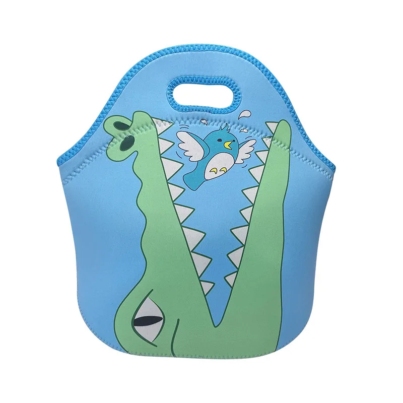 Custom Waterproof Eco-Friendly Lunch Bag Neoprene Kawaii Animal Cooler Bag For School Kids