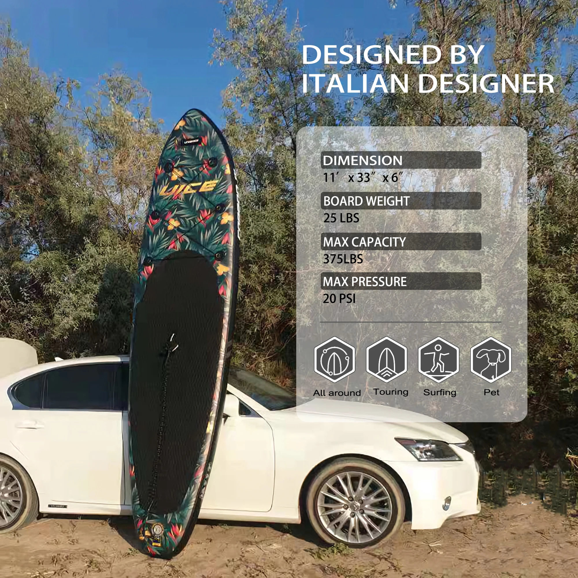 UICE High Quality Inflatable Paddle Board Full Carbon SUP Board Inflatable for Kayak Fishing Yoga Surf