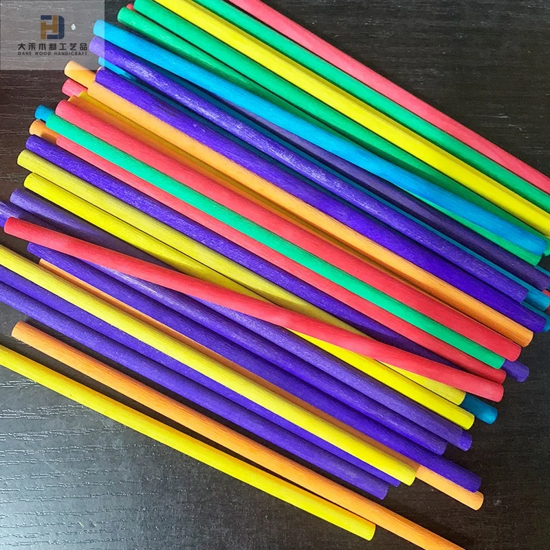Wooden Dowel Rods for Craft 150*5mm Sturdy Dowels Wood Crafts Making Sticks for Centerpieces Model Building Wedding Ribbon Wands