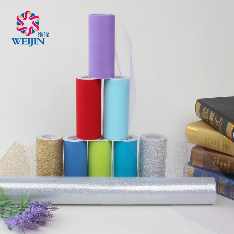 Hard thin gauze roll soft tulle cut roll mesh fabric decoration in American mesh roll fabric