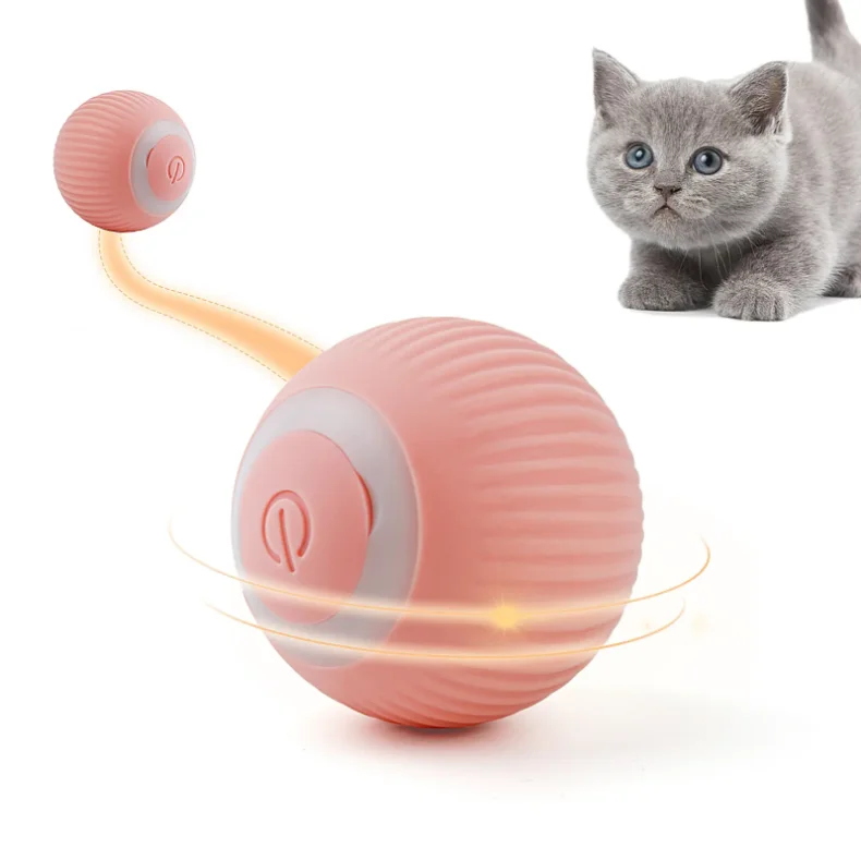 Smart Cat Toy, Gravity Smart Roller Cat Ball, Cat Toys for Indoor Toys Automatic Pet Exercise Toys Electric Tumbler Cat