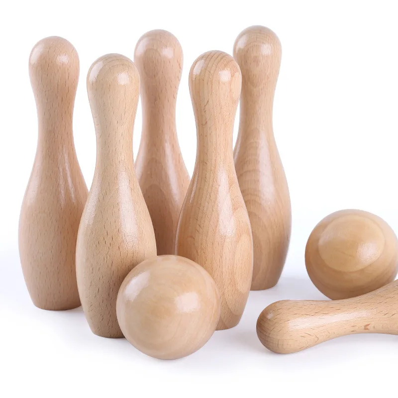 Прямая поставка от производителя Деревянный Мини-боулинг для родителей и детей настольная игра различные характеристики набор