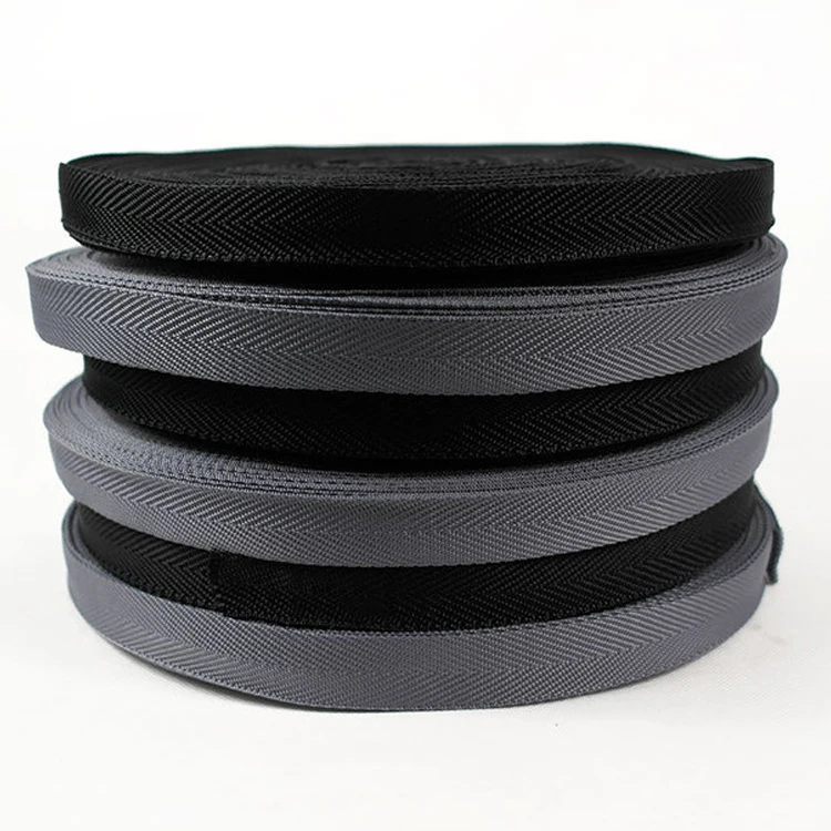 Manufacturers Customize Environmental Protection 25mm Polypropylene Straps Black Coated Edge Binding Webbing For Bags