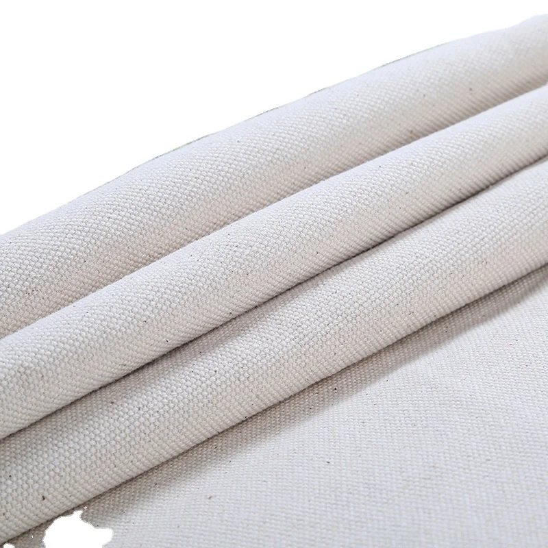 8 Oz Canvas cloth canvas cotton fabric spot grey fabric thickened pure cotton handbag original canvas material fabric