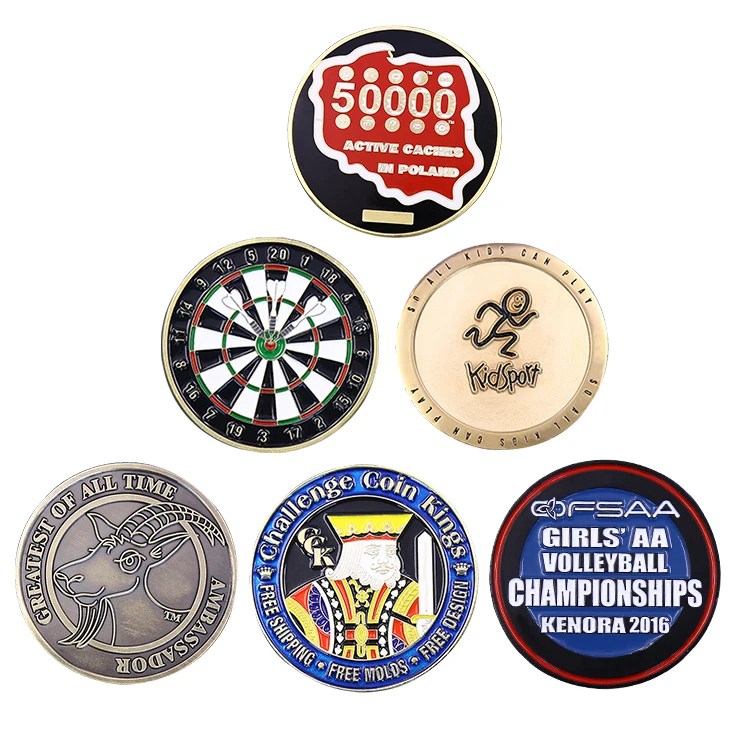 Free Design Coin Maker Manufacture 3D Zinc Alloy Gold Silver Brass Copper Metal Logo Coins Custom Made Souvenir Challenge Coin