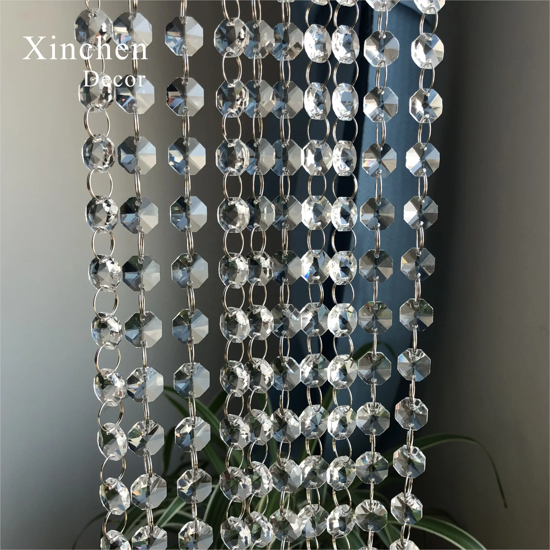 
Wholesale Colorful K9 Crystal Octagon Beads String For Wedding Hotel Gorgeous Decoration 