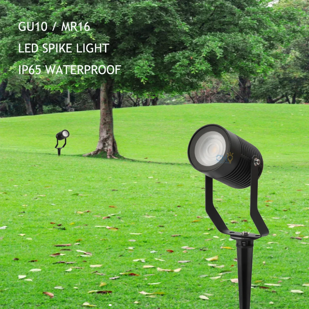 GU10 MR16 LED Version is optional IP65 Aluminium Park Yard Outdoor Garden Spike Spot Light