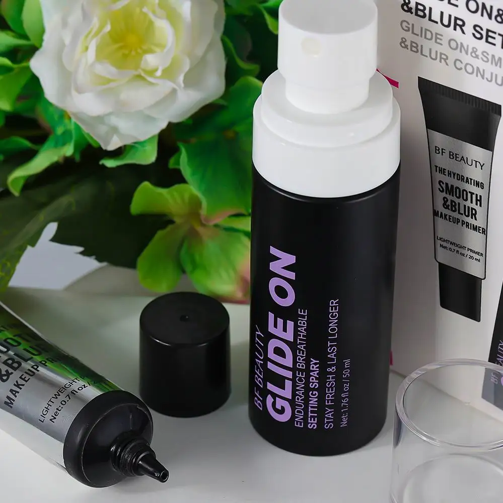 Waterproof Makeup Hydrates Setting Spray Waterproof Smooth Blur Primer Makeup Primer Glide On Smooth Blur Face Set