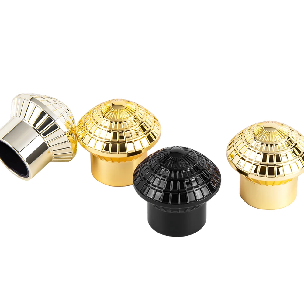 Wholesale Factory Price Gold Black 50 Ml Perfume Bottle Gold Caps Perfume Bottle 50Ml Zamac Cap