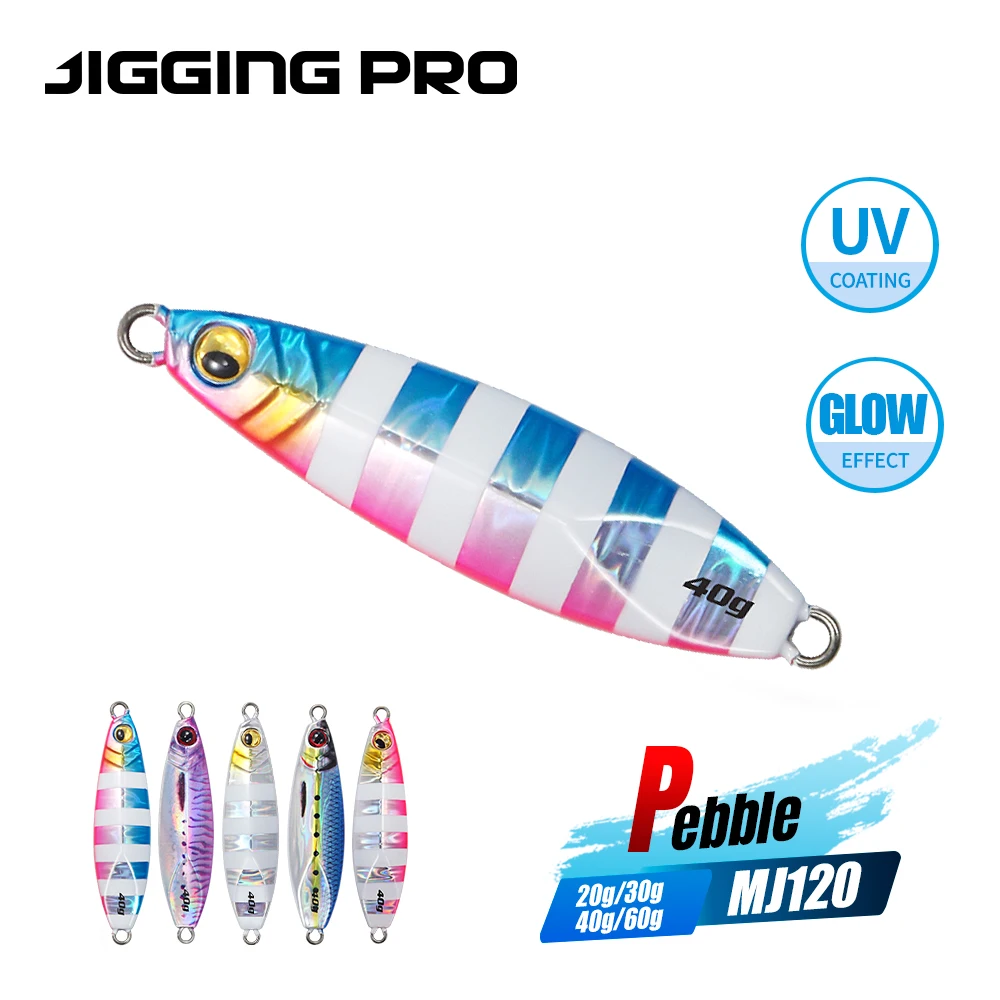 Jigging pro Fishing Lure Mackele 3D Design 20g 30g 40g 60g Shore Casting Jigging Lure Saltwater Slow Fall Jig Lure Hard Bait