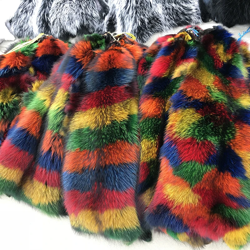 15CM  Wholesale Real Natural Raccoon Fur Pom Poms With Snap Hat Accessories Pink Raccoon Fur Ball Trim