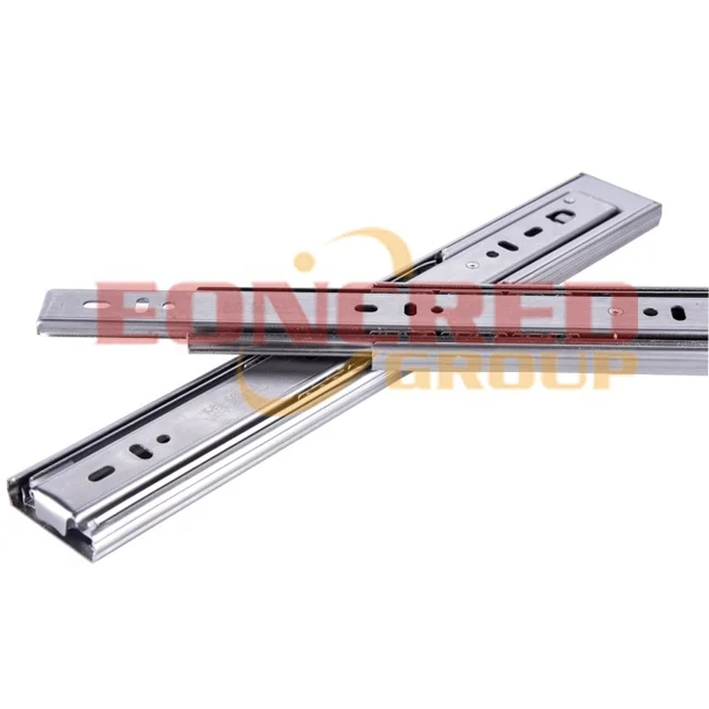 EONCRED Furniture hardware full extension ball bearing rail telescopic slide channel for drawer
