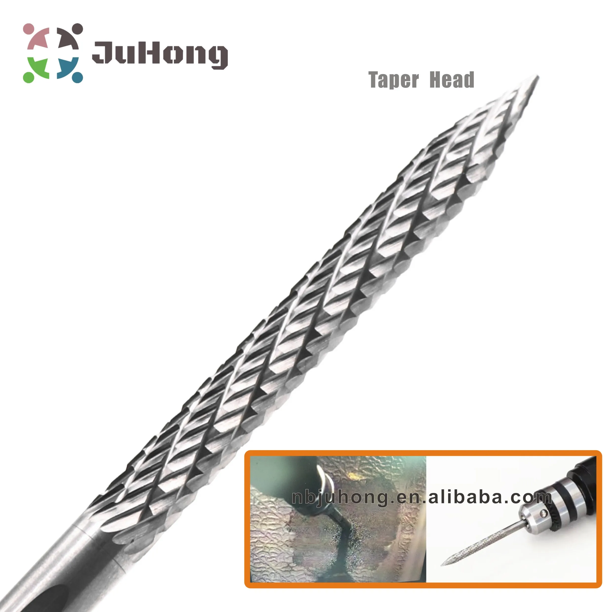 1 pair 6mm Super Hard Solid Carbide Cutter Rotary Burrs Carbon Steel Pneumatic Drill Bit Patch Plug Tire Injury Repair Tool