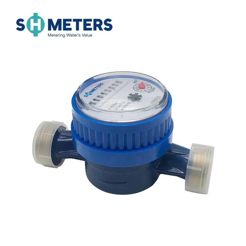 ISO4064 Class B R80 1/2 inch size domestic single jet water meter