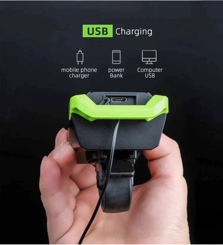 Bike Accessories Professional Bicycle LED Front Light USB Rechargeable Waterproof Mountain Cycling Lights with Horn