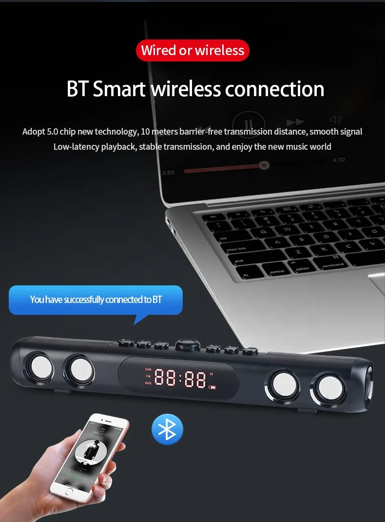 hottest fashion speaker subwoofer dj super sound bar speaker for tv/laptop/mobile