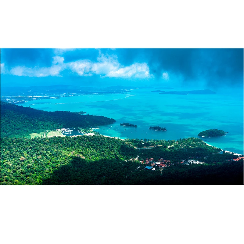 Современный красивый вид на море природный пейзаж Синий Морской пейзаж Картина маслом Декоративная Картина на холсте для гостиной Настенная картина