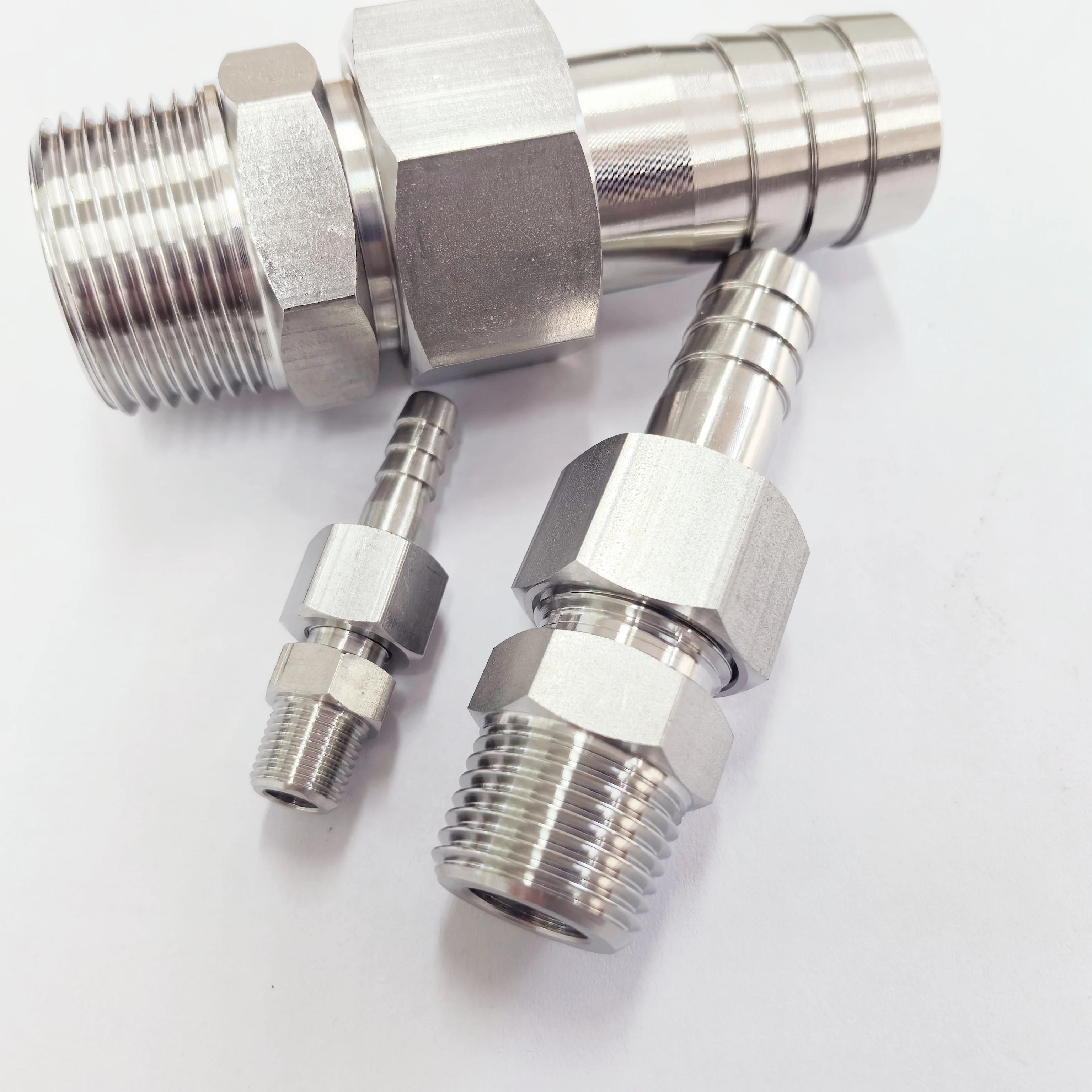 WAKAMATSU Stainless steel 304 SS316L Pagoda Joint Coupling Hex Connector Hose Barb Nozzle Fitting reducer Pipe Union