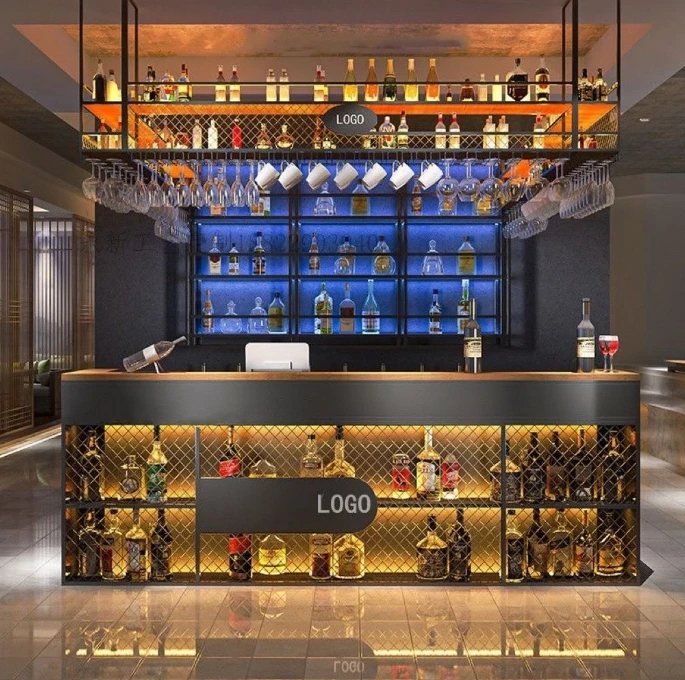 Luxury Restaurant Bar Counter Customized Hotel Bar Counter Design Restaurant Furniture For Sale