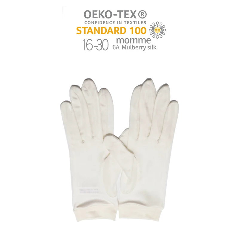 Hot Selling Natural Mulberry Silk Gloves Satin Silk Gloves for Anti Bacteria