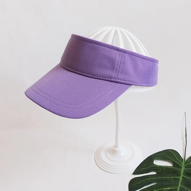 Multi color fashion custom logo sun protection hat visor cap for women