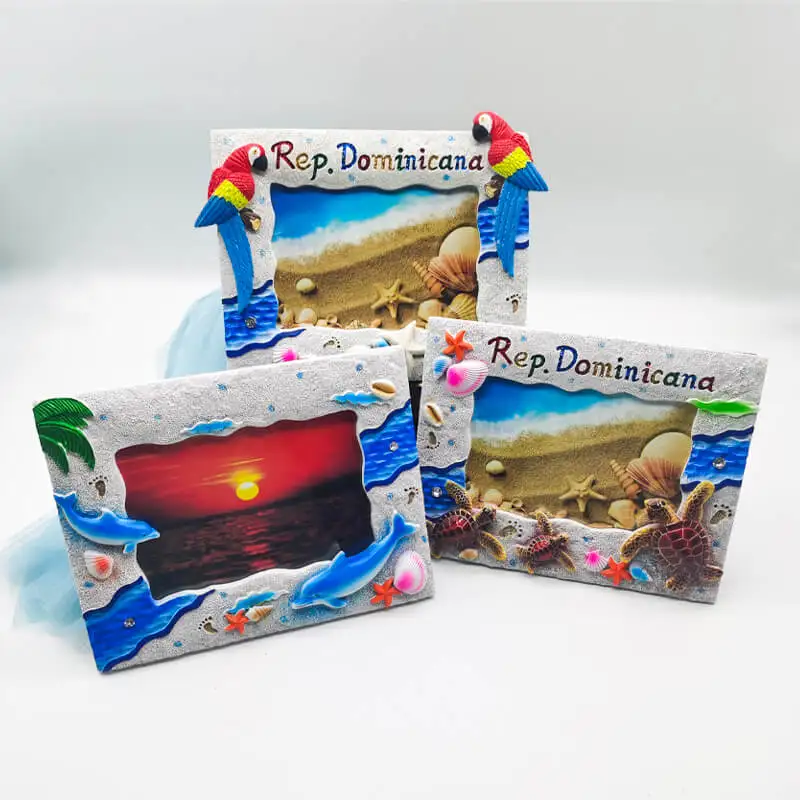 Custom Sea life Resin Photo/Picture Frame Tourist Souvenir Gifts