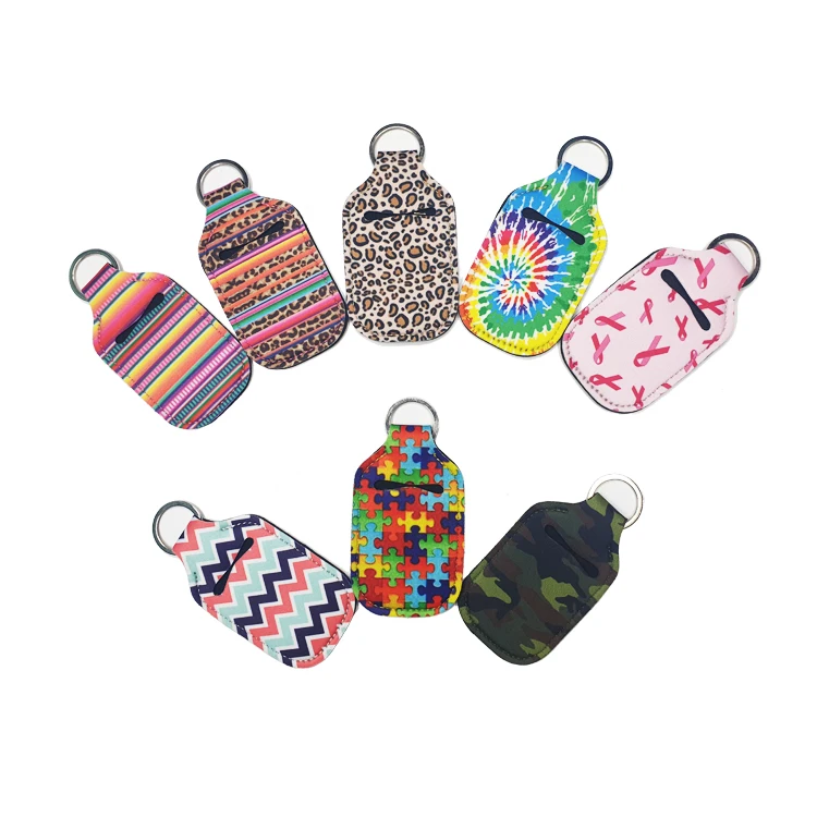 New Arrival 30ml Neoprene Hand Sanitizer Holder Keychain