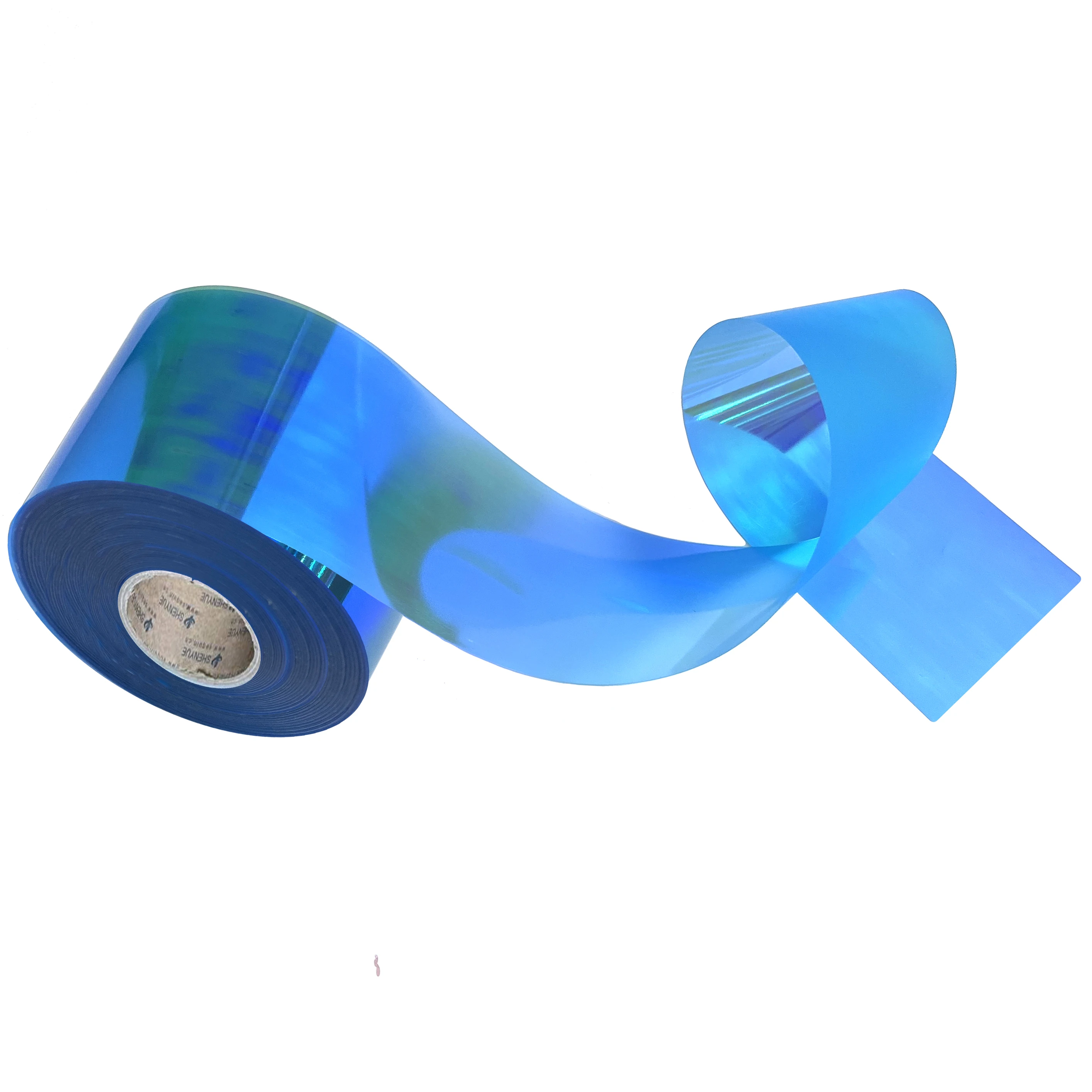 Hot sale decorative PET sequin film rolls spangle vitality blue roll with low price for garment decoration
