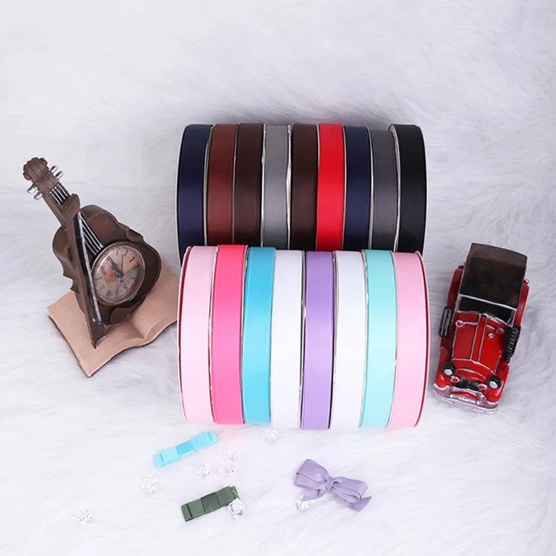 Custom brand Solid color 1inch grosgrain ribbon Wholesale  Special offer Wave point Grosgrain ribbon