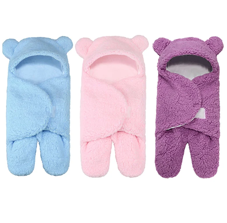 INS  Infant children super soft plush lamb wool blankets sleeping bags