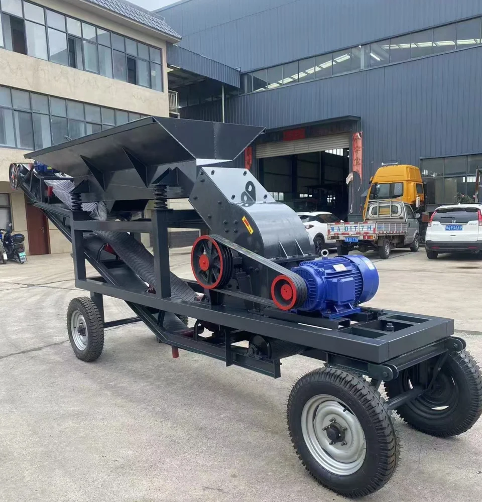 Small portable 400X300 350*500 hammer crusher for sale for stone gravel coal salt gold mine clay crushing