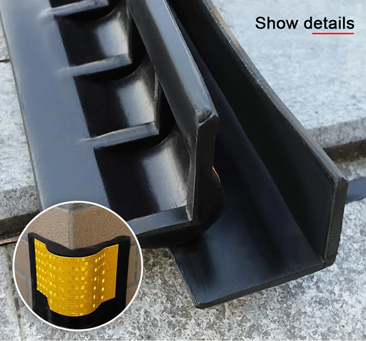 Highly visible Factory warehouse Parking lot Garage column 1500mm super Long flexible Rubber corner guard wall corner protector