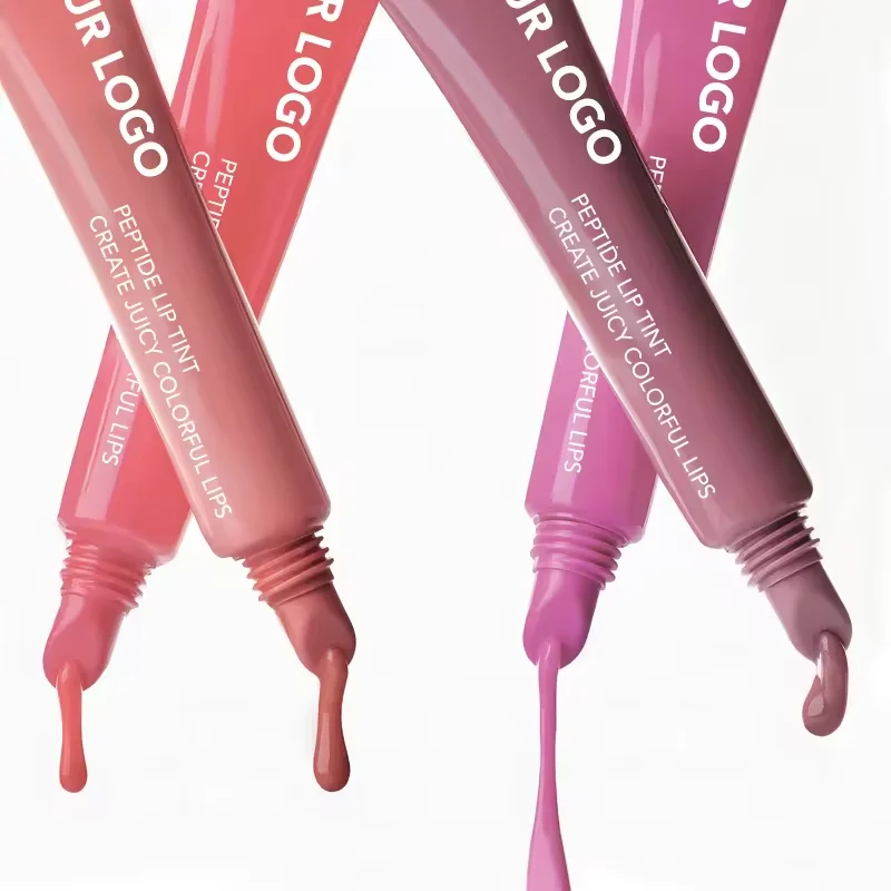 Phone Case With Lip Gloss Peptide Lip Balm Treatment Plumper Gloss Custom Logo Vegan Glossy Liquid Lip Tint Oil Make Up